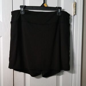 Realessentials Black Women's pull-on Short tennis golf casual  Sz 1X NWOT